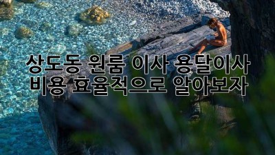 상도동 원룸 이사? 용달이사 비용 효율적으로 알아보자!